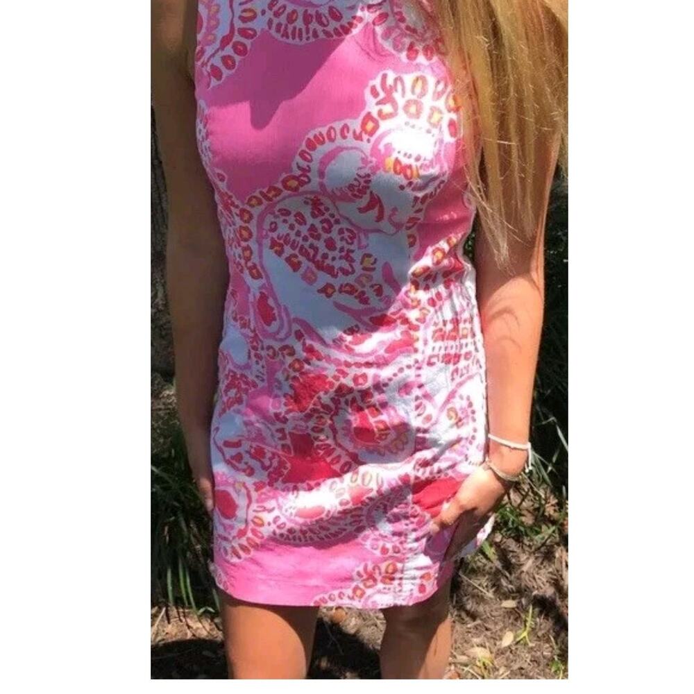 Lilly Pulitzer Sz 8 MILA Dress with White Eyelet Trim $178